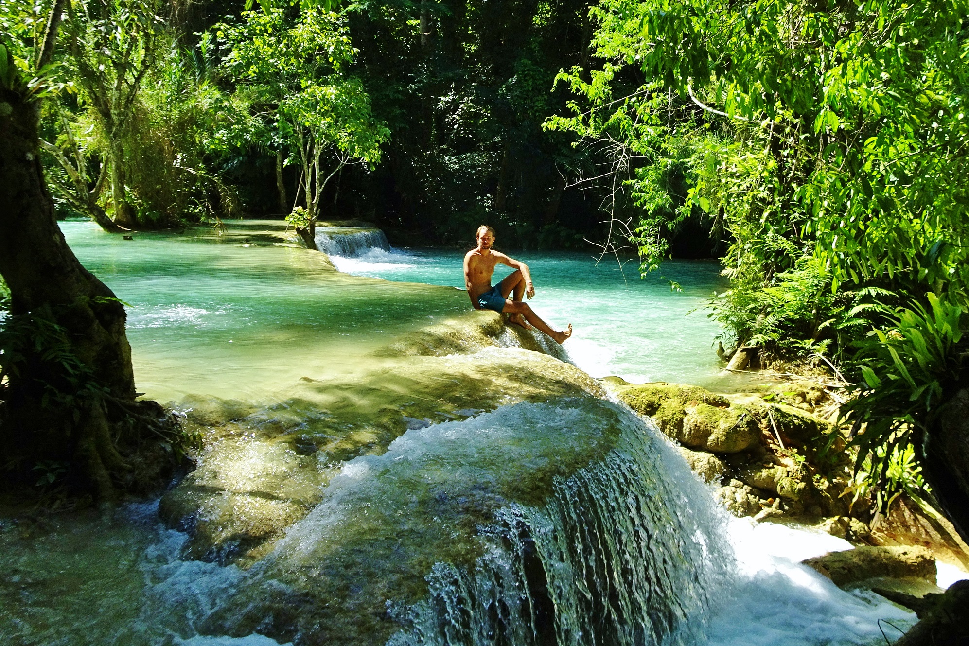 Backpacken Laos: de prachtige watervallen van Kuang Si.